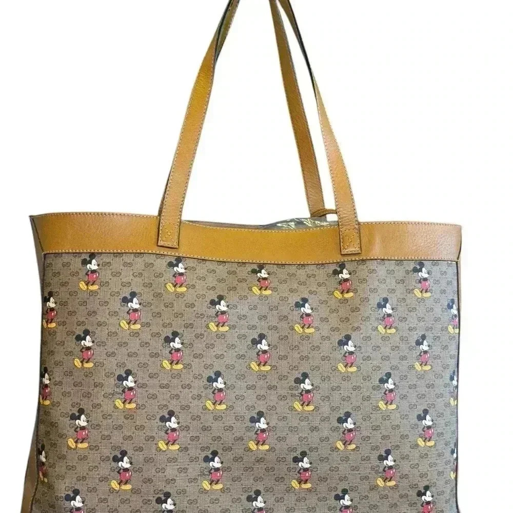 Gucci Disney GG Leather Tote Beige Women’s Bag. - Picture 5 of 16